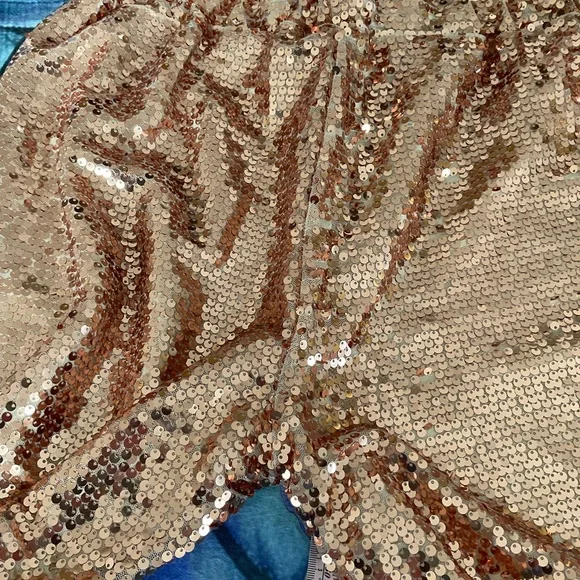 Sequin Jogger Pants in Shimmering Gold - Picture 4 of 4